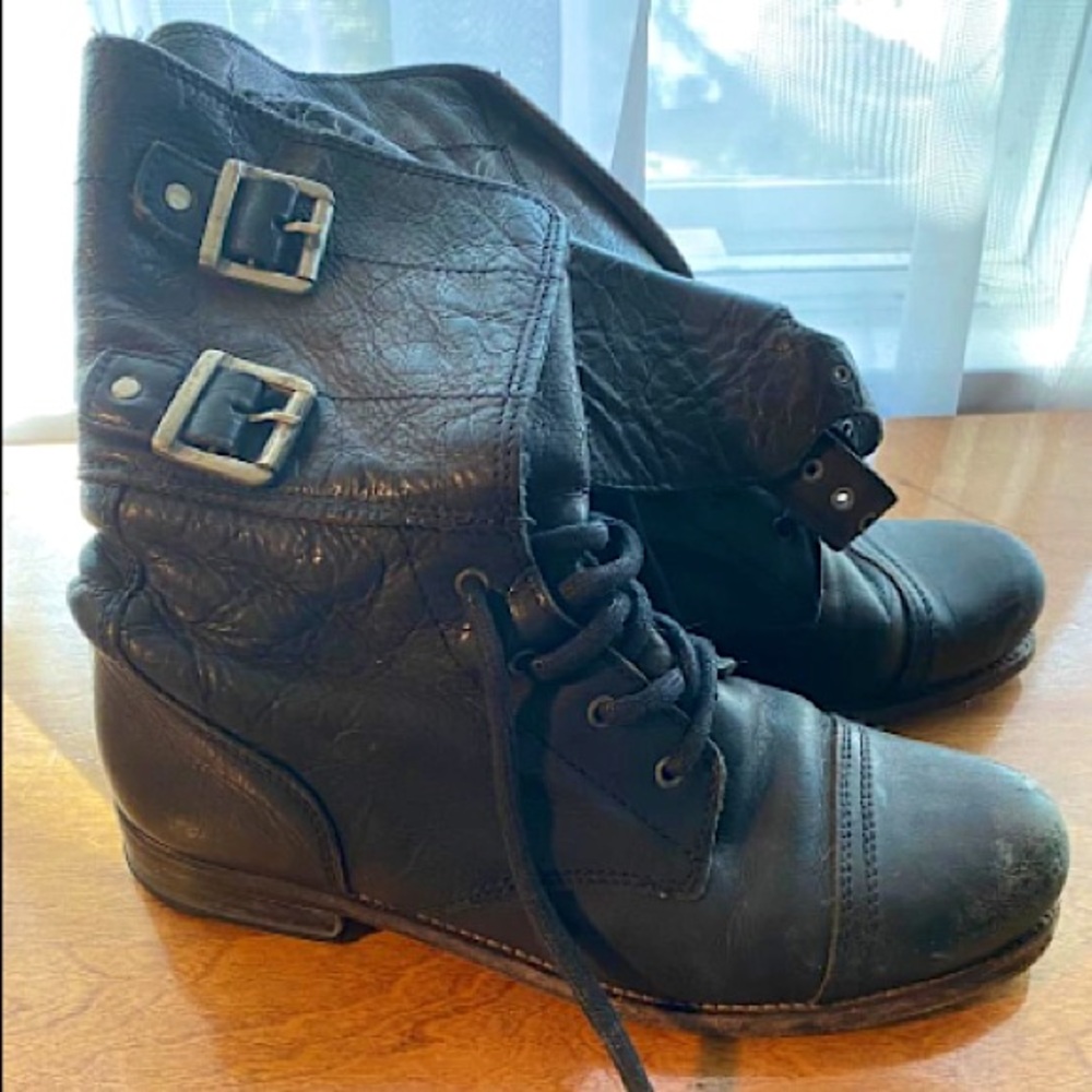 All Saints Leather Boots (Black) - Size 46